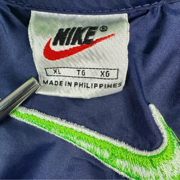 Vintage Nike Windbreaker Jacket Shirt Seahawk Colors Pullover Mens Size XL 90’s - Picture 9 of 16